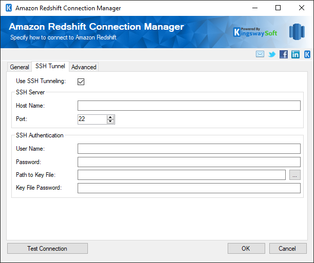 Amazon Redshift Connection Manager - SSH Tunnel